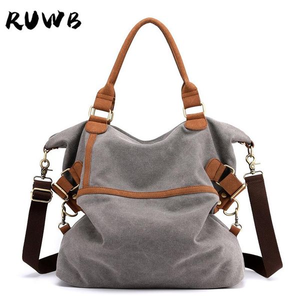 

ruwb 2020 winter luxury handbags women bags designer large capacity tote bag commuter wome retro canvas crossbody shoulder bag