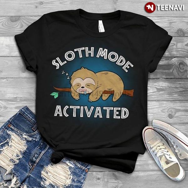 

sloth mode activated t-shirt sport hooded sweatshirt hoodie