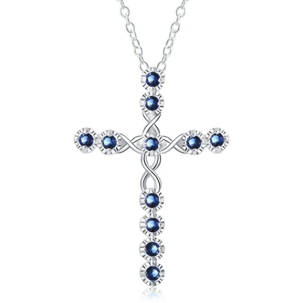 

new arrive silver for women cyrstal cross pendant necklace jewelry silver jewelry fashion cute wedding party ln032 h sqcgmn