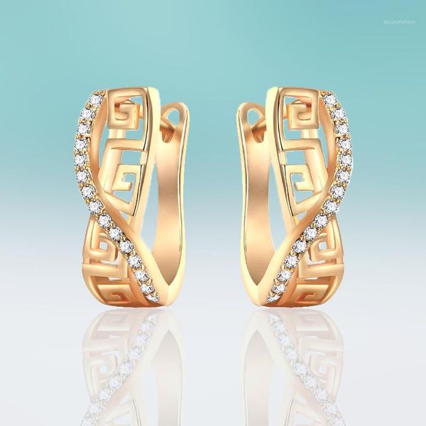 

trendy irregular geometric stud earrings for women hollow gold silver color zircon small earring charm korean fashion jewelry1, Golden;silver