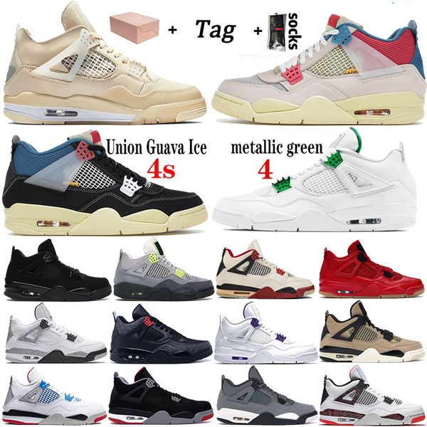 

with box jumpman 2021 mens womens 4 basketball shoes 4s sail union what the cactus jack iv black cat trainers sports sneakers