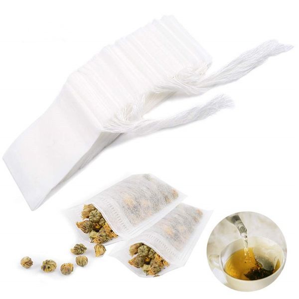 

100pcs lot strainers filter non woven empty bags with string drawstring bag for tea