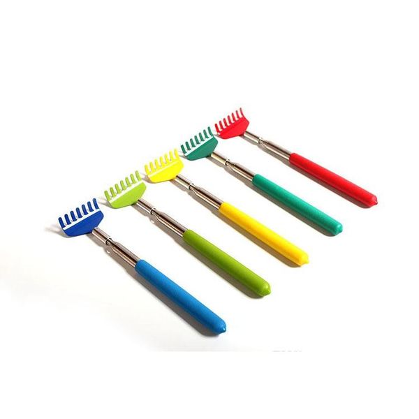 

itch aid scratch tool with soft grip stainless steel back scratcher telescopic portable adjustable size can qylatq mj_bag