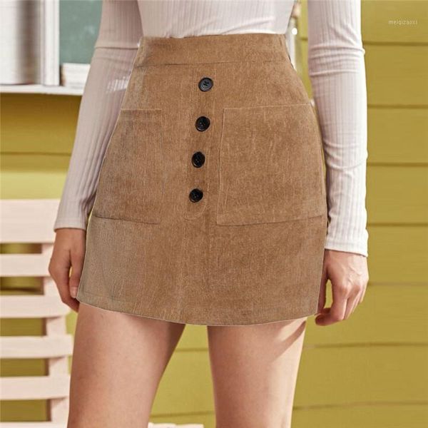 

skirt ladies fashion new style solid bag hip button pocket mini skirts ropa mujer faldas mujer moda elegantes skirt @c1, Black
