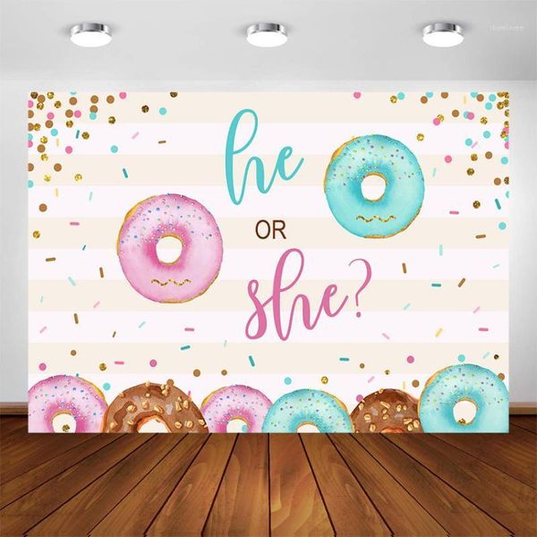 

background material neoback gender reveal backdrops baby shower pographic donut theme pography studio props1