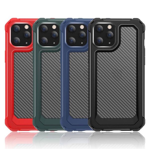 

2021 new carbon fibers armor phone case shockproof dirtyproof phone case for iphone 12 iphone 11 pro