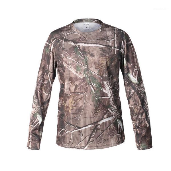 

outdoor t-shirts summer quick-drying camouflage t-shirt male hunting fishing hiking long sleeve tactical clothes1, Gray;blue