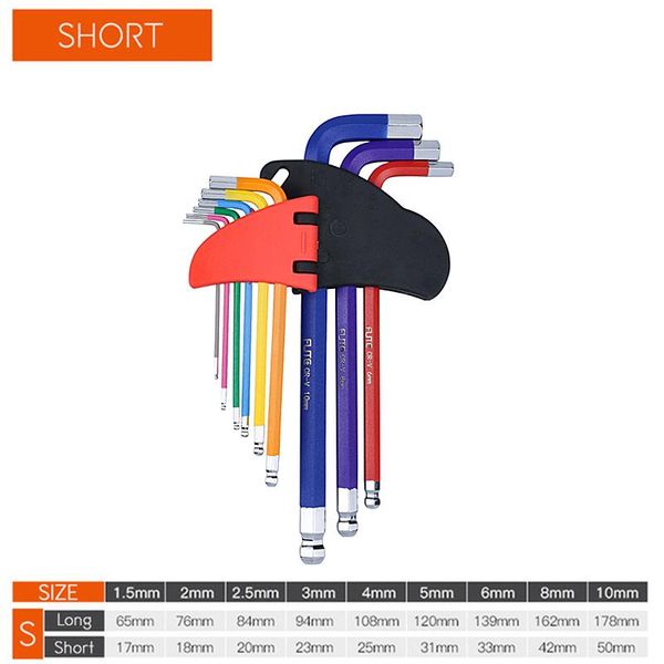 

chrome key tools 15mm wrench screwdriver 9pcs hexagon t10 imbus allen tool ball kit 10mm matte end spanner set qylvos mywjqq