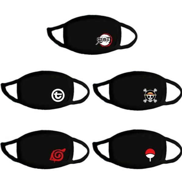 

anime washable face mouth face reusable protective lower print cotton mask muffle dust kids anti p fun half mask black anime ivfmi