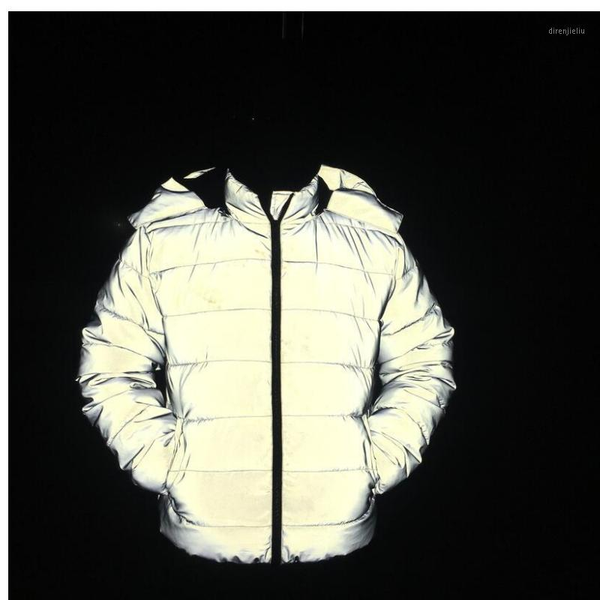 

men / women new reflective cotton clothes outdoor riding windproof warm clothes mountaineering camping waterproof luminous coat1, Blue;black