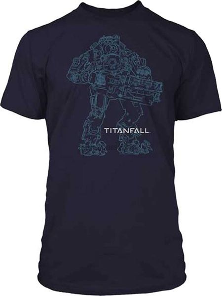 

titanfall atlas outline navy t-shirt sport hooded sweatshirt hoodie