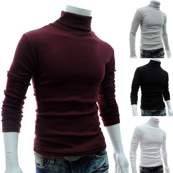 

fashion men sweater solid color long sleeve turtleneck sweater in men's pullovers knitted men jersey hombre cuello1, White;black