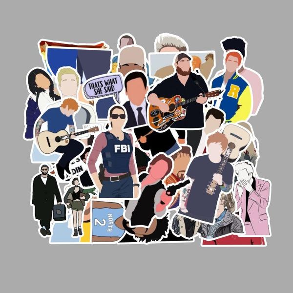 

50шт знаменитости наклейки обновления для чемодан ноутбука гитара скейтборд телефон водонепроницаемый мотоцикл автомобилей сноуборд граффити