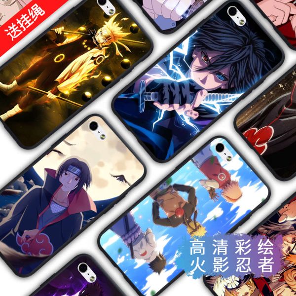 

naruto is suitable for 5s mobile phone case, vip 5 sets, sasuke ultra-thin silicone soft edge, package anti falling animation