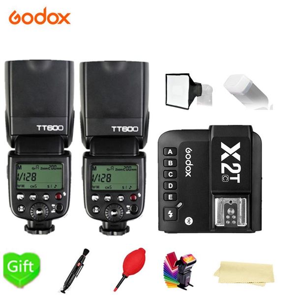 

2x godox600600s 2.4g wirelessl 1/8000s flash speedlite + x2t-c/n/s/f/o/p trigger for fuji