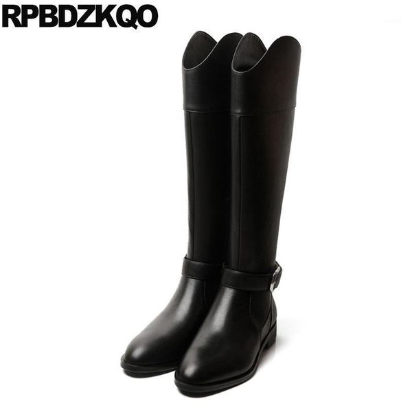 

black riding fur chunky brand winter chinese tall designer shoes women luxury 2020 knee high round toe boots equestrian long1