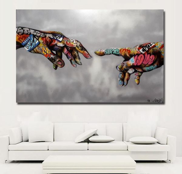 

for painting posters selflessly graffiti room classic wall pictures colorful street living abstract art art prints hands bbyqp yh_pack