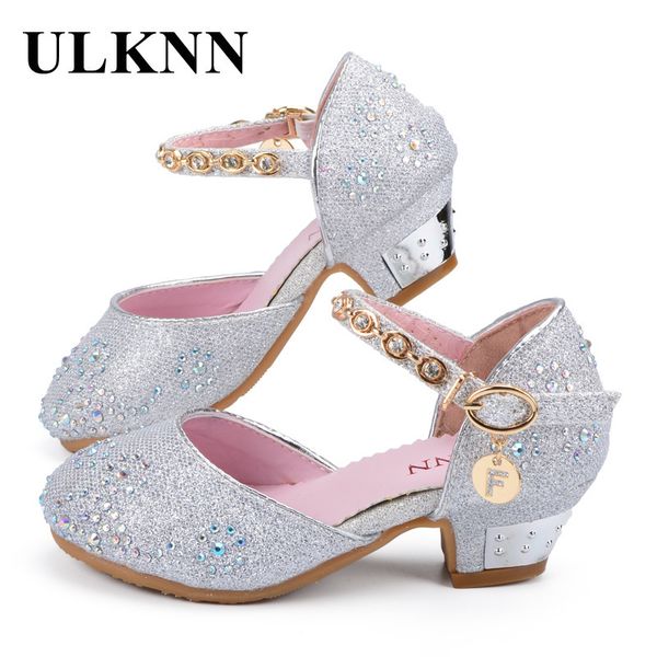 

розовый ulknn для сандалии девочек принцессы rhinestone лета дышащих школ одиночных ботинок малыши сандала дети обуви, Black;red