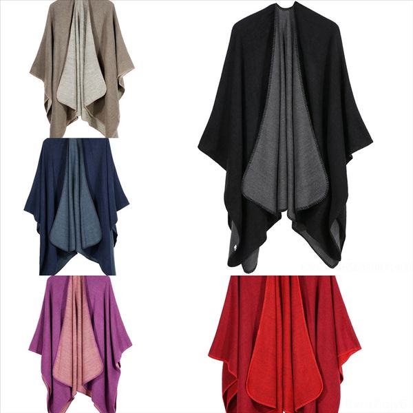 

f2qm роскошный дизайнер высокое качество сплошные цветовые бренды зимний двусторонний шарф новый кашемир шарф уэрт шл мягкий кашемир теплый, Black