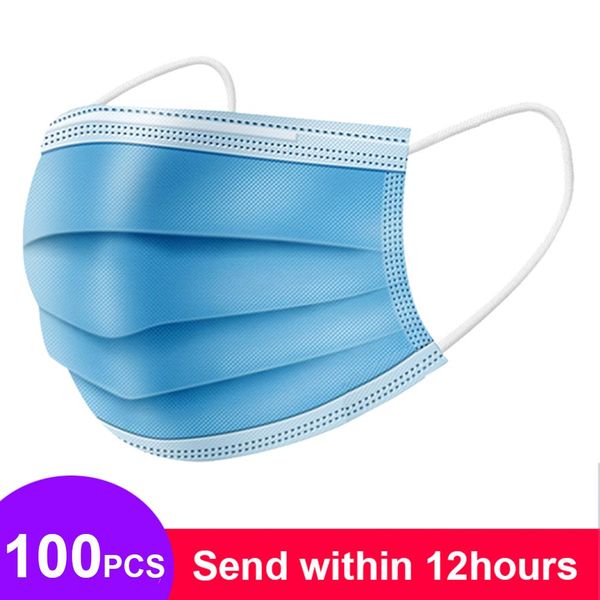 

100pcs disposable layer 3 nonwoven masks protective mask mask mouth dustproof filter safe breathable face ply filter rakes