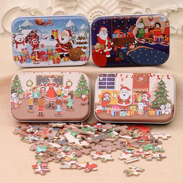 

60pcs головоломка с iron box kid present 2020 рождественского декор для дома happy new year gifts 2021 партии рождественских подарков cristm