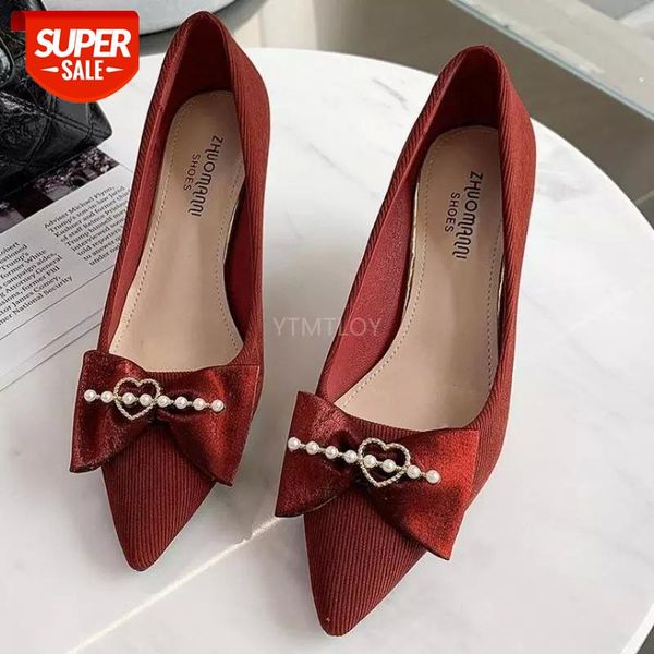 

autumn women shoes sweet high heels crystal fashion string bead pointed toe thin heels zapatos de mujer plataforma #gb9s, Black