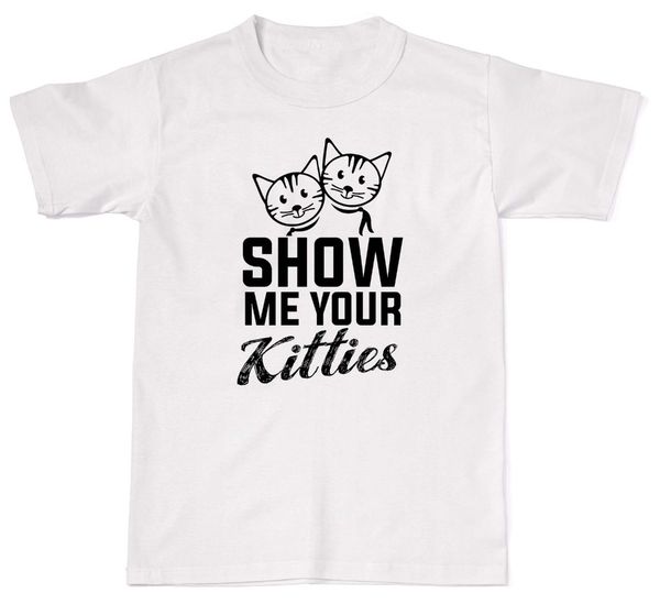 

спорт 2018 новой бренд дешевая продажи show me your kitties смешного rude hipster cat хлопок t футболка