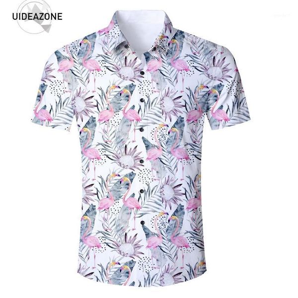 

men's casual shirts eur size men shirt 2021 short sleeve single breasted summer vacation hawaiian male brand clothes social mens shirts, White;black