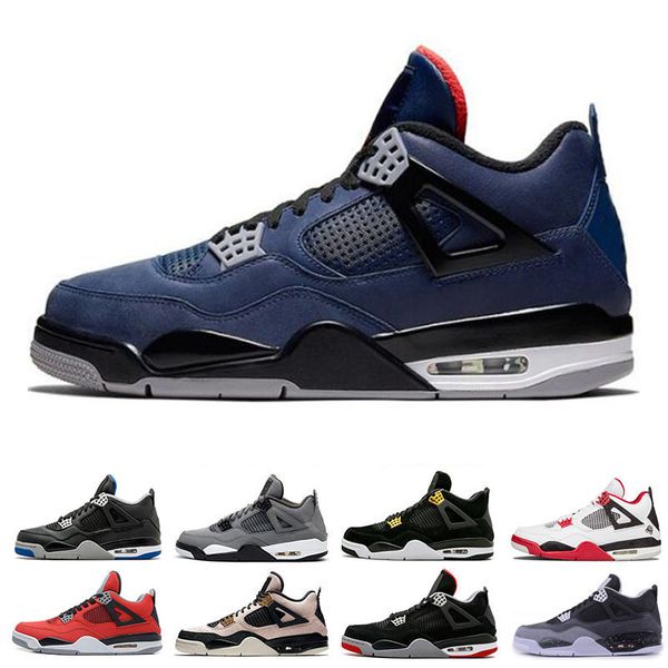 

fashion 4 mens basketball shoes court purple loyal blue pine green bred pure money 4s sneakers sports shoes size 7-13