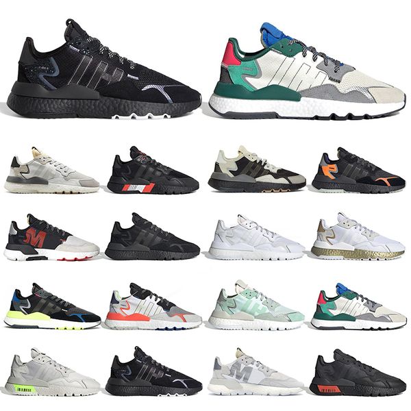 

mens nite jogger ivy running shoes 3m core black carbon grey six collegiate green triple black white womens outdoor sports trainer sneakers
