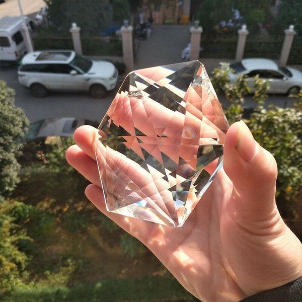 

100mm star of david tantrism hexagram crystal chandelier glass prism pendant judaism suncatcher yahadut israel h jlljtq