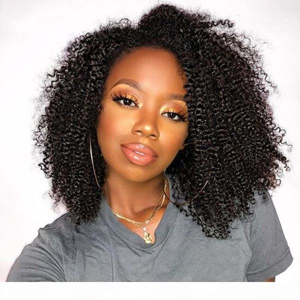 

kinky curly wig u part wig human hair short bob cut wigs for women natural black brazilian hair wigs, Black;brown