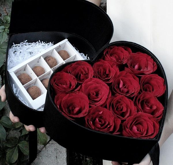 

цветок высокой рукой сорт сопровождаемый коробка упаковки двойной подарок сердечком jllro yy_dhhome