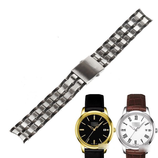 

wholesale and retail strap, tissot t033.410a 19mm stainless steel men's watch band, Black;brown