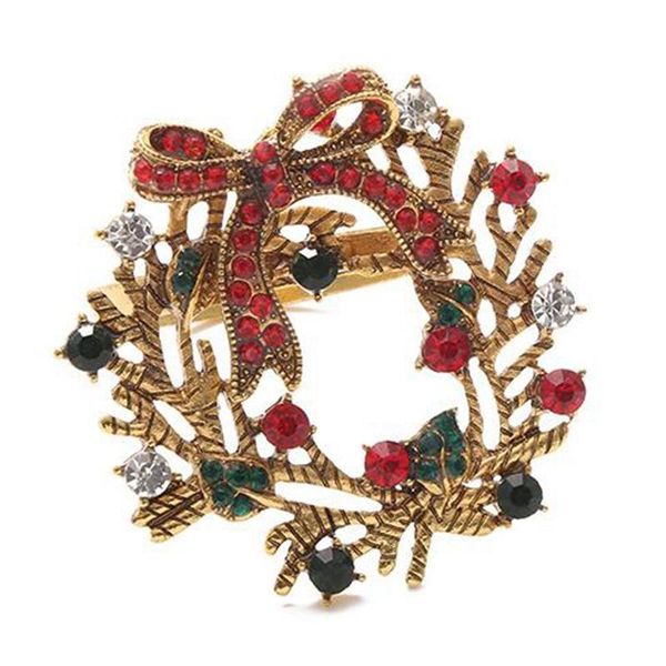 

12pcs high-grade christmas tree napkin ring bow flower wreath mouth ring l sample room set dining table christmas napkin buc