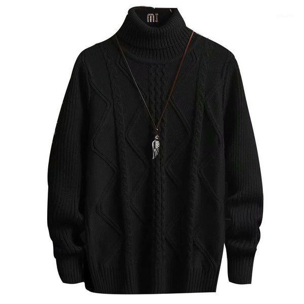 

autumn winter turtleneck wool men's pullover thick solid spacious young no yq clothes knitted casual male sweater drop shipping1, White;black