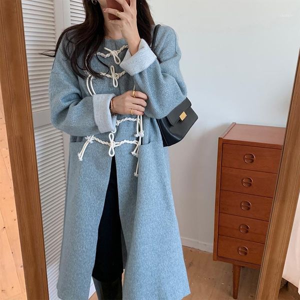 

alien kitty korean vintage trench coat fashion solid o-neck loose straight 2021 women versatile casual long elegant1, Tan;black