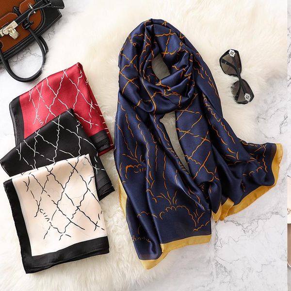 

scarves fashion striped hijab scarf silk chiffon shawl soft women, Blue;gray