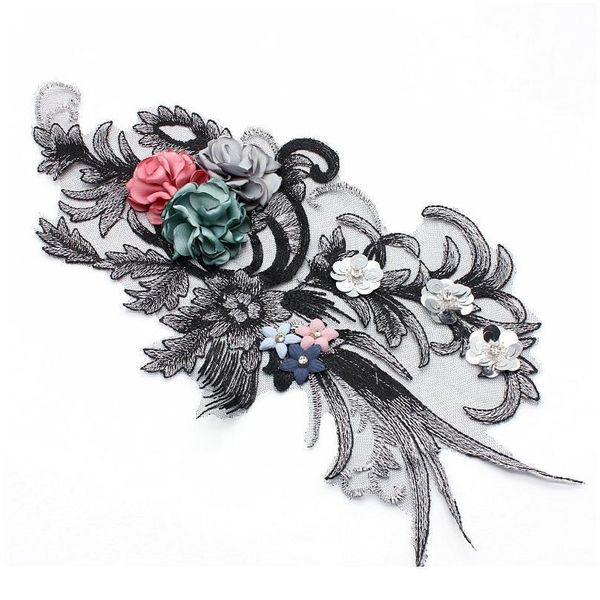 

1pcs flower embroidered lace neckline collar trim neck applique clothes dress sewing supplies craft 1pc jlllcs