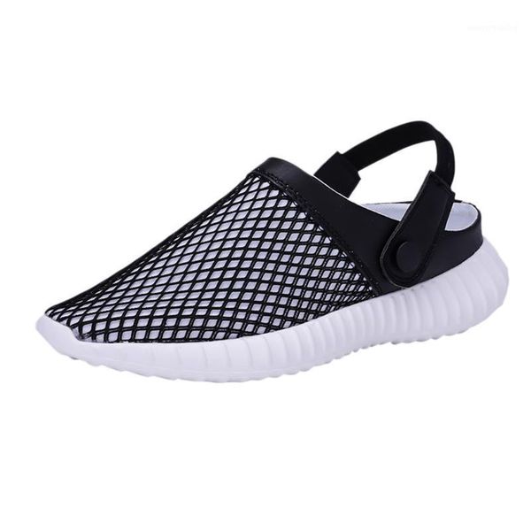 

outdoor leisure mens flat mesh breathable non-slip sandals flip flops beach shoe summer shoes men beach sandals slip on outdoor1, Black