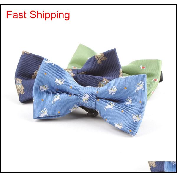 

boy's handmade pre-tied patterned bow ties adjustable kids bow tie various designs x5gjx, Black;gray