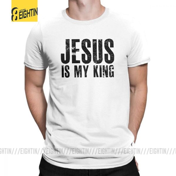 

jesus is my king cool apparel male purified short sleeved round collar large size simple style sport hooded sweatshirt hoodie men t shirt