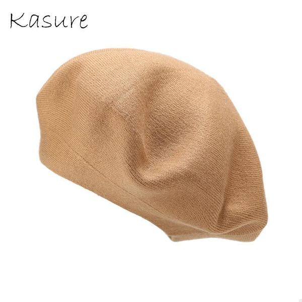 

kasure new fashion solid color wool flat cap hat felt beret hats women winter french hat girls autumn winter beret, Blue;gray