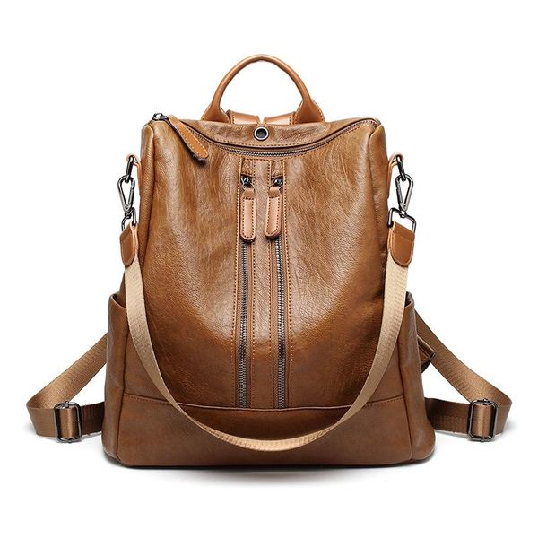 

genuine leather female backpacks rucksacks for girls solid travel luxury designer women bagpack sac a dos femme