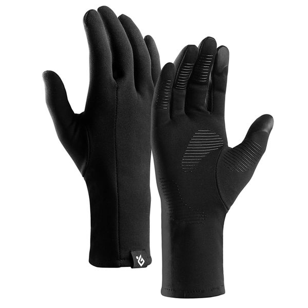 

men women ski touchscreen windproof sports with thin fleece lining winter warm snowboard riding gloves, Blue;gray