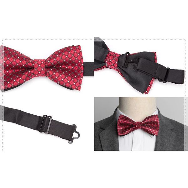

xgvokh mens bowtie fashion necktie man shirt gift ties for men party bow tie formal dress wedding butterfly kno qylcpb, Black;gray