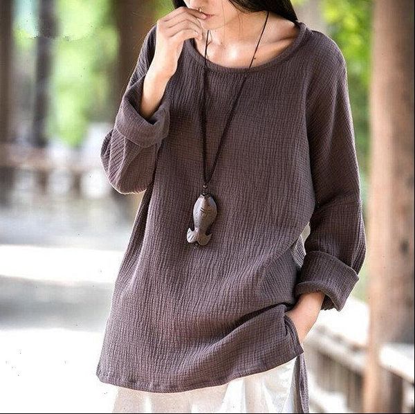 

2021 women casual cotton linen shirts ,long sleeve shirt, ladies blusas camisas femininas,plus size clothing s 5xl 6xl, White