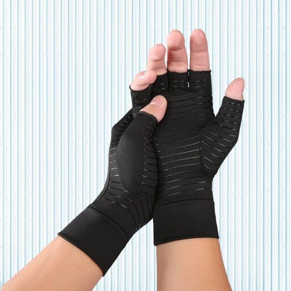 

wrist support half finger health care indoor sports (black)1, Black;red