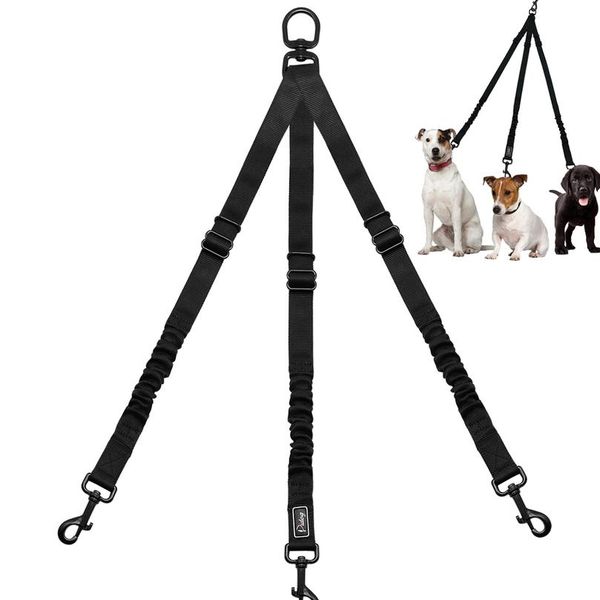 

nylon no-pull 3 way pet dog lead leashes coupler pet adjustable rope no tangle bungee pets walking strap 1 lea bbyvak