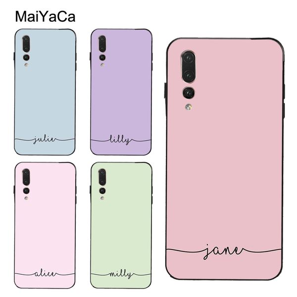 

personalised name pastel custom case for huawei p30 pro p20 p40 mate lite p smart 2019 nova 5t honor 8a 8x 9x 10i 20